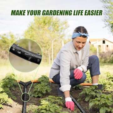 Flat Soaker Hose 50ft - Durable Garden Drip Irrigation