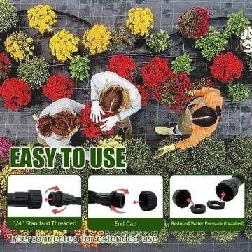 Flat Soaker Hose 50ft - Durable Garden Drip Irrigation