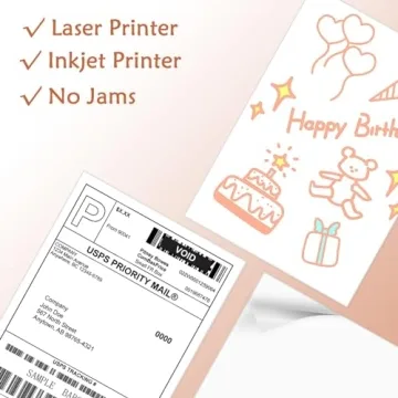 Premium Sticker Labels 8-1/2" x 11" for Printers