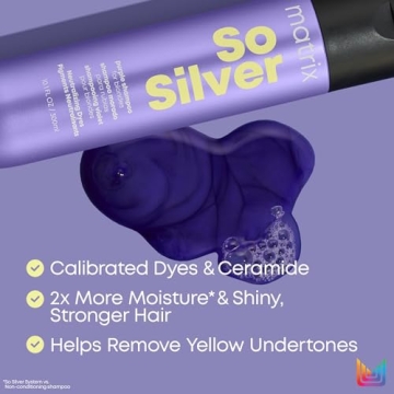 Matrix So Silver Shampoo Neutralizes Yellow Tones 10.1 Fl Oz
