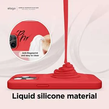 elago iPhone 14 Pro Max Liquid Silicone Case Red