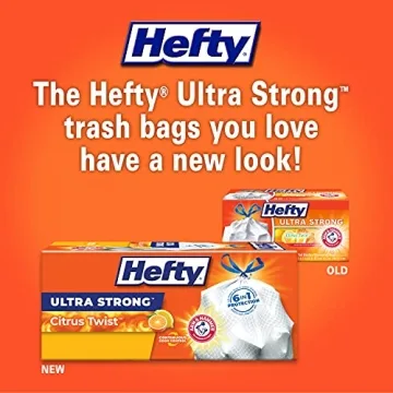 Hefty Ultra Strong 13 Gallon Trash Bags with Citrus Twist