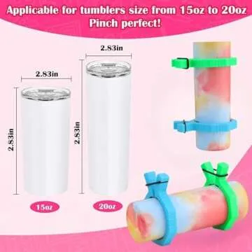 Perfect Pumbler Clamp Machine,Tumbler Clamp for Sublimation,Cup Cradle for Crafting Tumblers,Sublimation Cup Holder Clamp for 20oz 15oz Cups,Mug Clamps for Sublimation,Tumbler Wrapper (Orange&Green)
