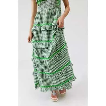 Yiulangde Boho Flowy Summer Dress for Women 2024