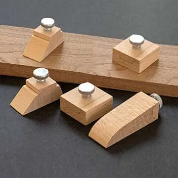 Boomcat Hand Sanding Block,Wooden Sandpaper Block,3pcs sander holder for wood,crafts.​Natural Handmade hook and loop block,woodworking tools,leather edge burnishing tool.Crafts tools