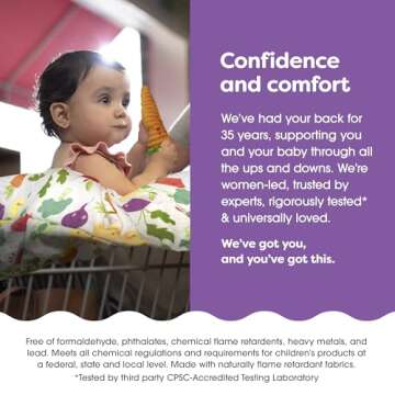 Boppy Shopping Cart Cover with Safety Harness and Toy Tether