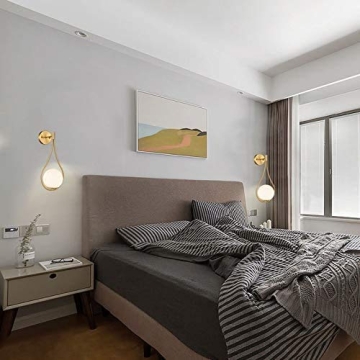 HOLKIRT Mid-Century Globe Wall Sconce for Elegant Lighting