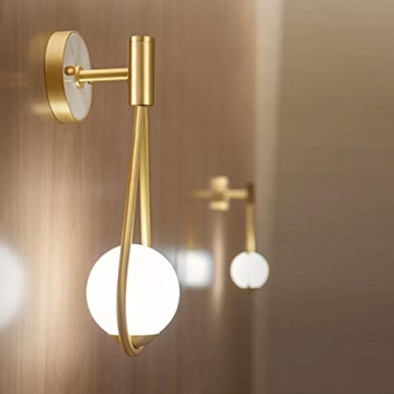 HOLKIRT Mid-Century Globe Wall Sconce for Elegant Lighting