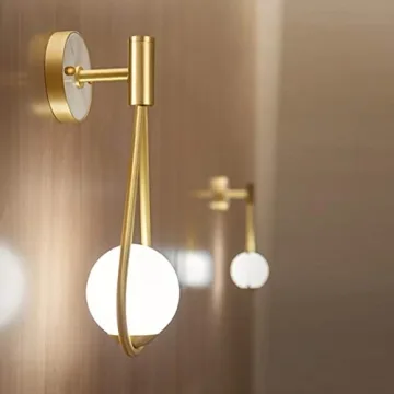 HOLKIRT Mid-Century Globe Wall Sconce for Elegant Lighting