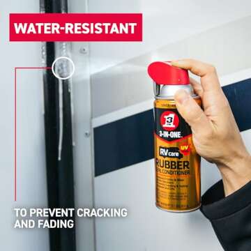 3-IN-ONE RVcare Rubber Seal Conditioner with SMART STRAW SPRAYS 2 WAYS, 11 OZ