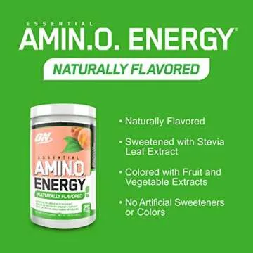 Optimum Nutrition Amino Energy Naturally Flavored - Pre Workout with Green Tea, BCAA, Amino Acids, Keto Friendly, Green Coffee Extract, Energy Powder - Simply Watermelon, 25 Servings