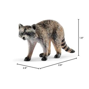 Schleich Wild Life, Animal Figurine, Animal Toys for Boys and Girls 3-8 Years Old, Raccoon, Ages 3+