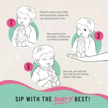 Honey Bear Straw Cup: BPA-Free Baby Sippy Cup