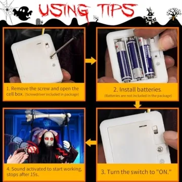 Voice Activated Hanging Swing Ghost for Spooky Decor