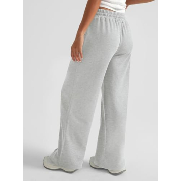 Flare Lightweight Wide Leg Sweatpants - Gray L