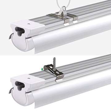 Monios-L T8 LED Lamp Hanging Clips for LED Tube Lights Pack of 6