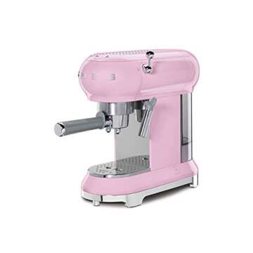 Smeg Retro Pink Espresso Coffee Machine - Elegant Design & Features
