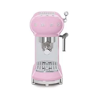 Smeg Espresso Coffee Machine - Stylish & Functional Pink Coffee Maker