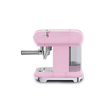 Smeg Espresso Coffee Machine - Stylish & Functional Pink Coffee Maker