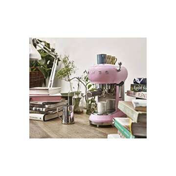 Smeg Espresso Coffee Machine - Stylish & Functional Pink Coffee Maker