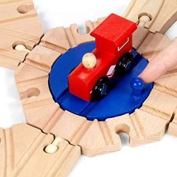 Switch Track Wooden Train Set - 18 Pieces for Endless Fun