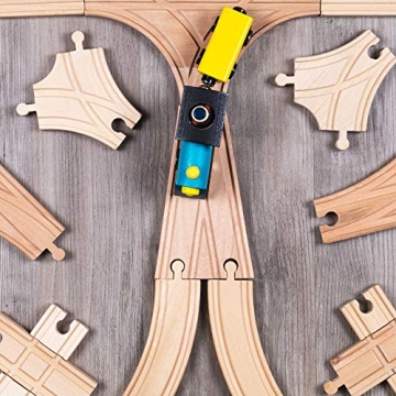 Switch Track Wooden Train Set - 18 Pieces for Endless Fun