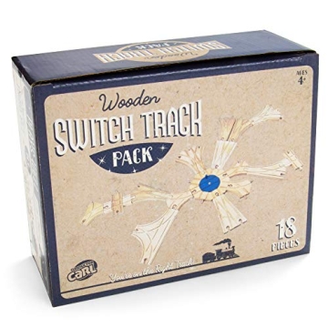 Switch Track Wooden Train Set - 18 Pieces for Endless Fun