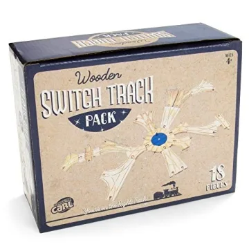 Switch Track Wooden Train Set - 18 Pieces for Endless Fun