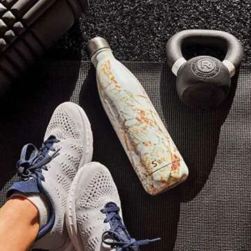 S'well 25oz Steel Water Bottle in Calacatta Gold