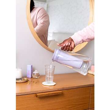 LifeStraw Home – Water Filter Pitcher, 10-Cup, Wisteria, BPA Free Designed for Everyday Protection Against Bacteria, parasites, microplastics, Lead, Mercury, PFAS and a Variety of Chemicals