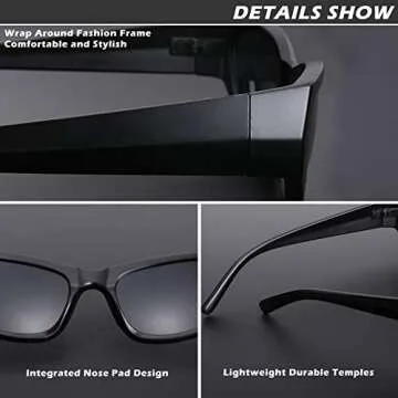 Stylish COASION Wrap Around Sunglasses with UV400 Protection