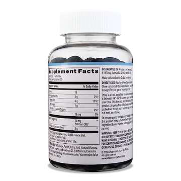 Amazon Brand - Solimo Prebiotic & Probiotic Gummies, 2 Billion CFU, Blue Raspberry, 50 Count (2 per Serving)