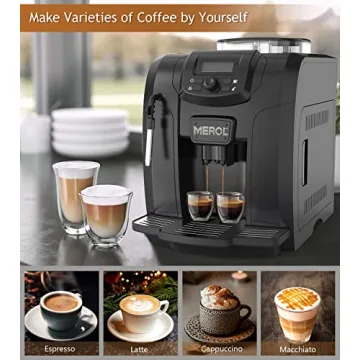 MEROL 19 Bar Automatic Espresso Machine with Grinder & Frother