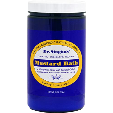 Dr. Singha's Mustard Bath Salts - 28 oz Herbal & Essential Oil Blend for Detoxifying Bath Soak, Toxi...
