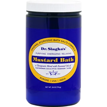 Dr. Singha's Mustard Bath Salts - 28 oz Herbal & Essential Oil Blend for Detoxifying Bath Soak, Toxi...