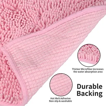 Luxurious ZiYiJuan Chenille Bath Mats Set for Comfort