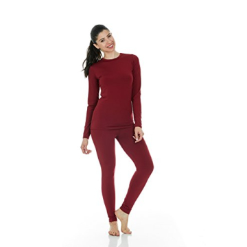 Thermajane Women's Fleece Lined Long Johns Set - Cold Weather Comfort