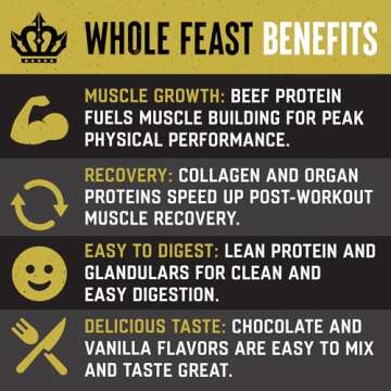 The Fittest Whole Feast Beef Protein Powder - Butter Vanilla - Nose to Tail Carnivore Blend Including Liver, Colostrum and Whole Bone - BCAAs - 14g Collagen - 21g Total Protein