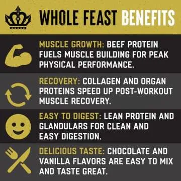 The Fittest Whole Feast Beef Protein Powder - Butter Vanilla - Nose to Tail Carnivore Blend Including Liver, Colostrum and Whole Bone - BCAAs - 14g Collagen - 21g Total Protein
