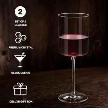Moretoes 14oz Wine Glasses Set of 2 for All Occasions