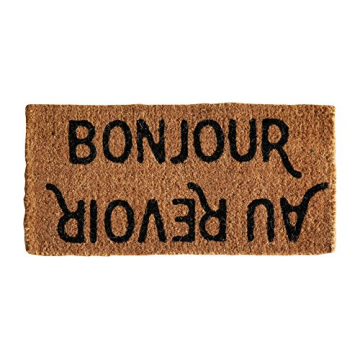 Charming Bonjour/Au Revoir Coir Doormat for Your Home