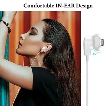 USB C Earphones with Microphone & Volume Control