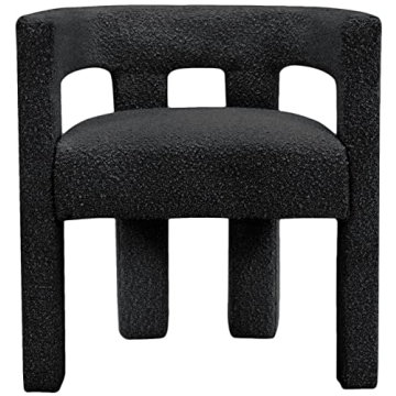 Meridian Furniture Athena Collection Modern Boucle Fabric Upholstered Accent Dining Chair - Stylish ...