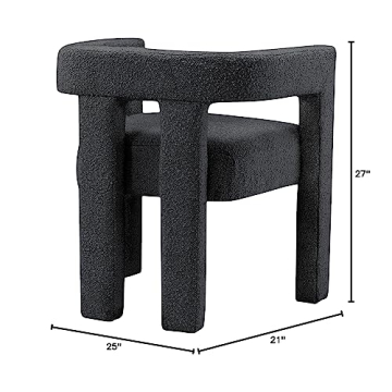 Meridian Furniture Modern Boucle Accent Chair | Cozy & Stylish