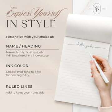 Curio Press Personalized Stationery Notepads for Women