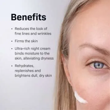 Revision Skincare Firming Night Treatment, Hydrating Anti Aging Night Cream with Peptides for Dry Skin and Sensitive Skin, 1 oz