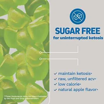 Herbtonics Keto Apple Cider Vinegar Gummies | Digestion & Detox | GLP-1 Support | Sugar Free BHB Advanced Formula for Keto Support - Raw ACV with The Mother - 60 Vegan ACV Gummies