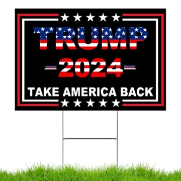 Trump 2024 Yard Signs - Double Sided, Fade Resistant & Durable