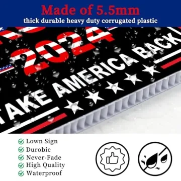 Trump 2024 Double Sided Yard Signs Durable