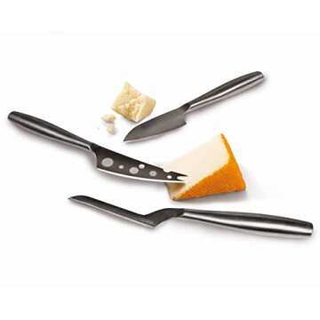 Boska Stainless Steel Cheese 3 Knife Set - Copenhagen For All Types of Cheese - Multi-Functional Che...